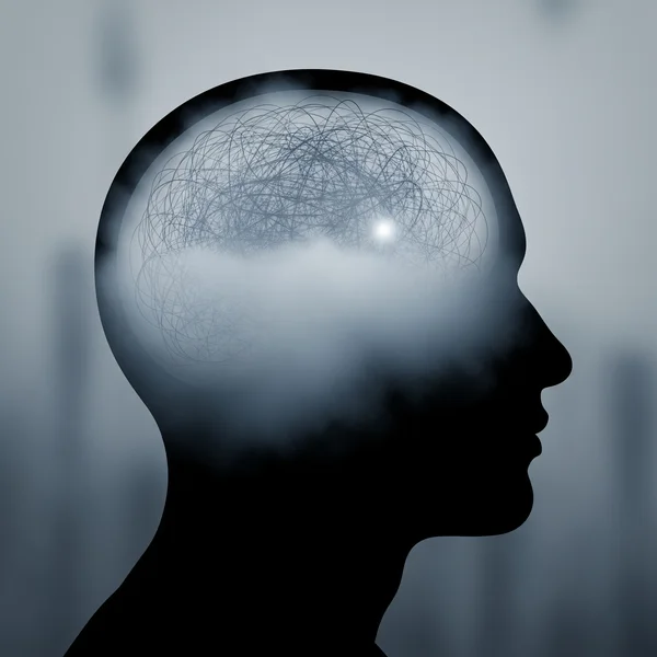 Conceptual image showing the mental fog of PTSD symptoms.