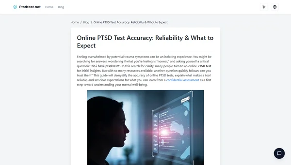 Online PTSD Test Accuracy: Reliability & What to Expect
