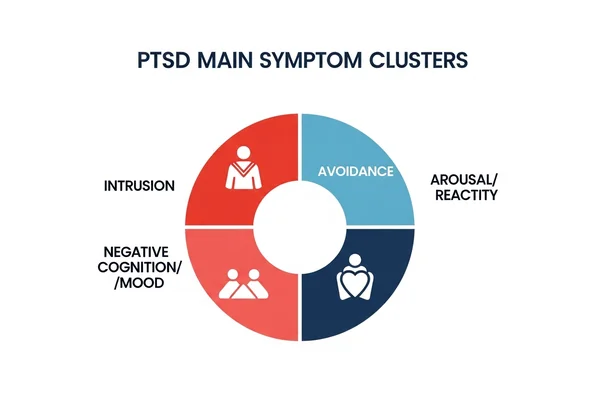 Visual representation of PTSD symptom clusters